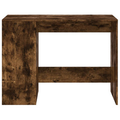 Desk Smoked Oak Engineered Wood Medium Desk Rectangular