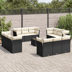 Garden Sofa Set Black, Cream White