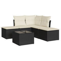 Garden Sofa Set Black, Cream White