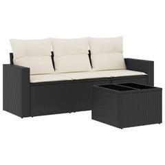 Garden Sofa Set Black PE rattan Large Modular Garden Sofa Set