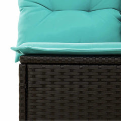 8 Piece Garden Sofa Set with Cushions Black Poly Rattan