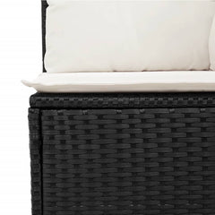 Garden Sofa Set Black, Cream White