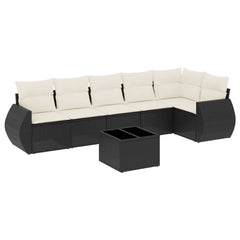 Garden Sofa Set Black, Cream White