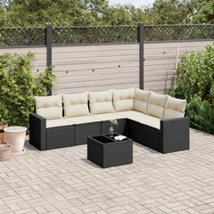 Garden Sofa Set Black PE rattan Large Modular Garden Sofa Set