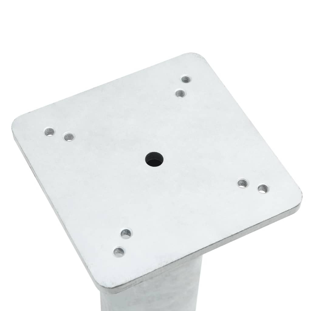 In-Ground Parasol Base Silver 6.3x6.3x15.6 Steel