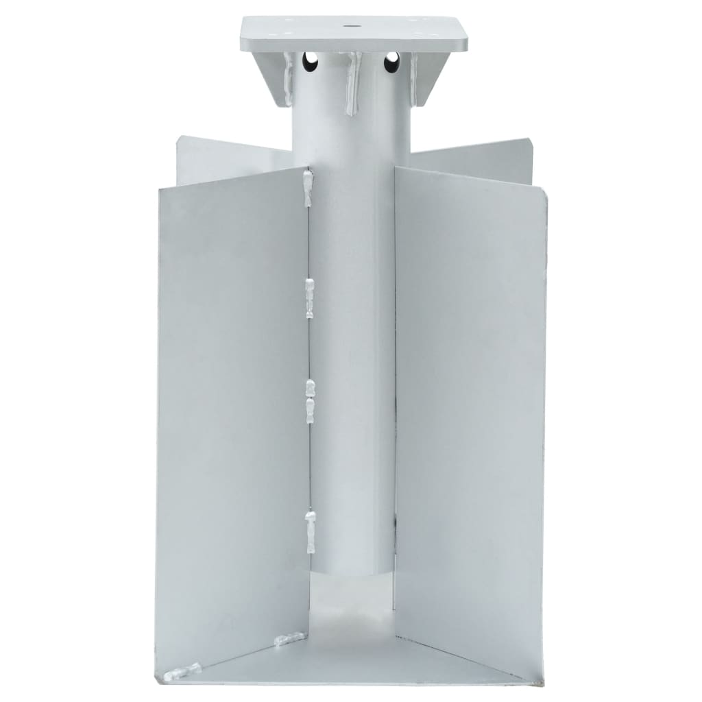 In-Ground Parasol Base Silver 10.8x10.8x17.7 Steel
