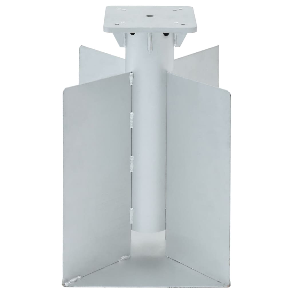 In-Ground Parasol Base Silver 10.8x10.8x17.7 Steel