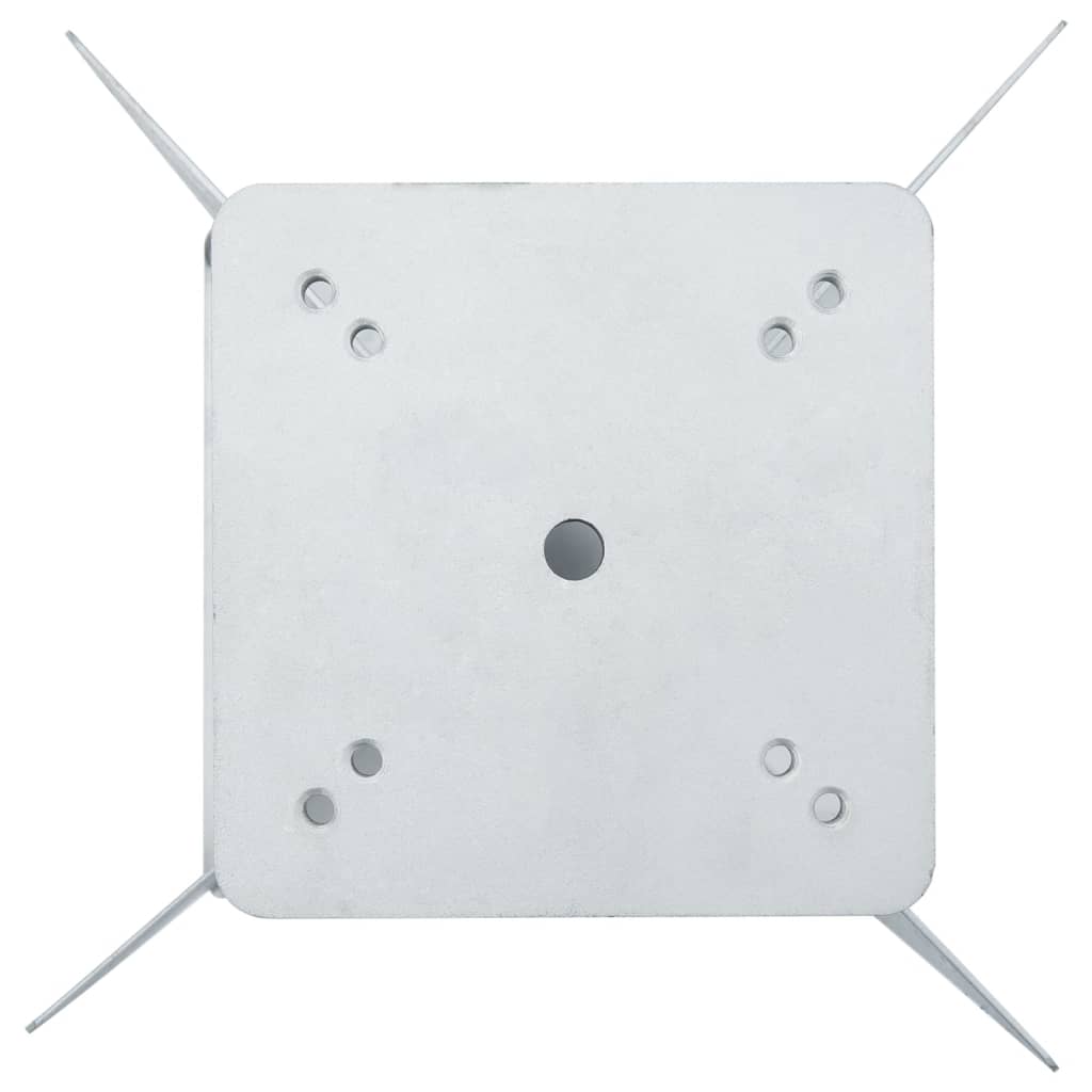 In-Ground Parasol Base Silver 10.8x10.8x17.7 Steel