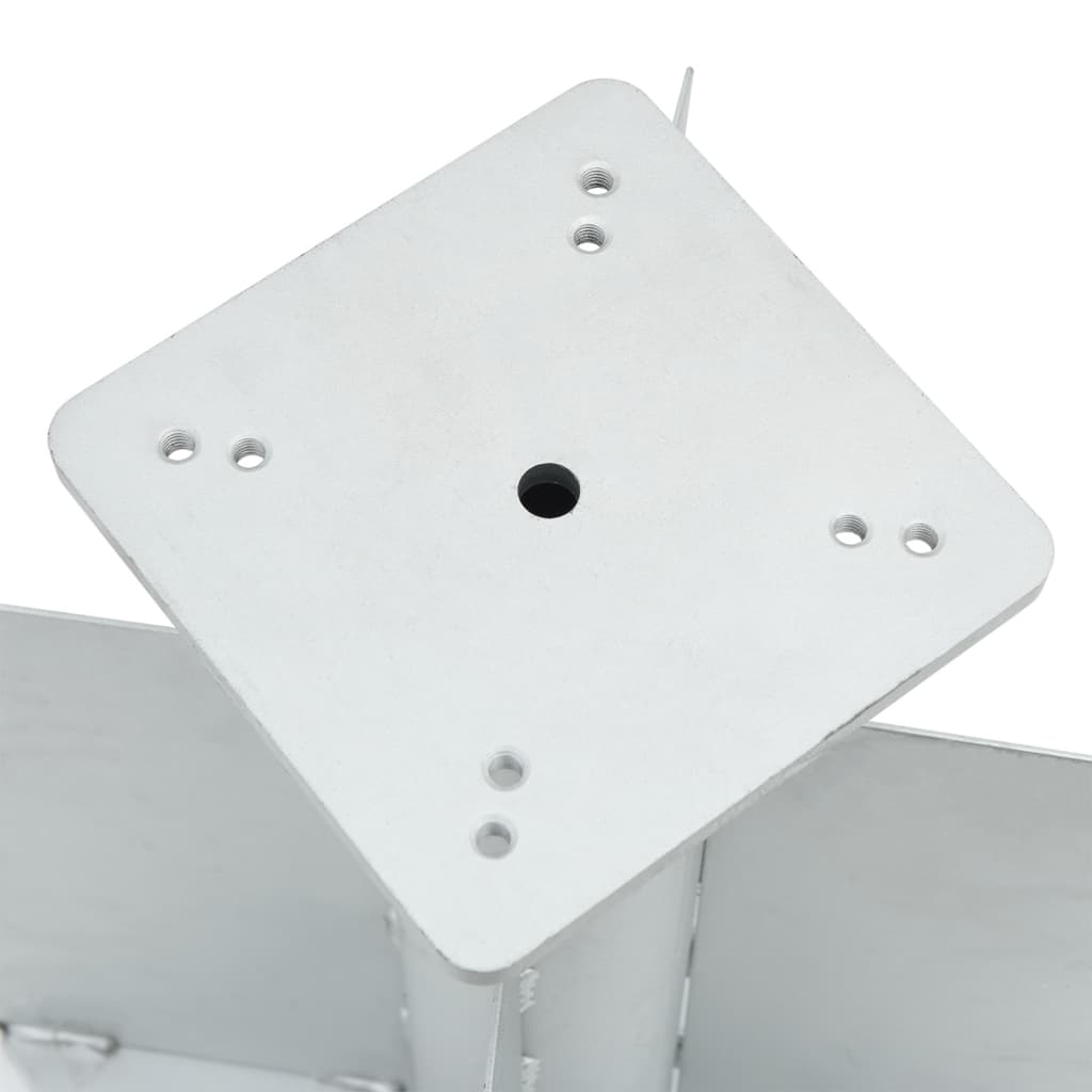 In-Ground Parasol Base Silver 10.8x10.8x17.7 Steel
