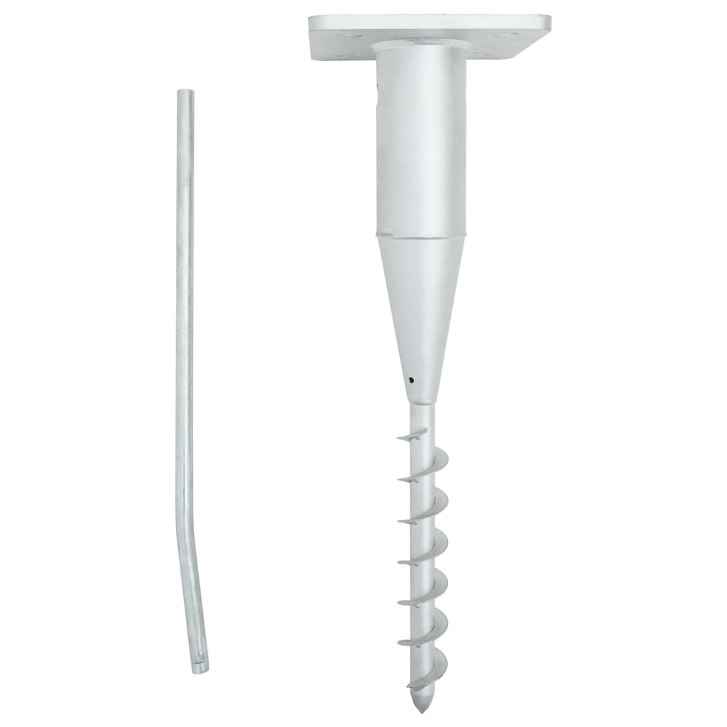 In-Ground Parasol Base with Rod 6.3x6.3x20.5 Steel