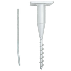 In-Ground Parasol Base with Rod 6.3x6.3x20.5 Steel