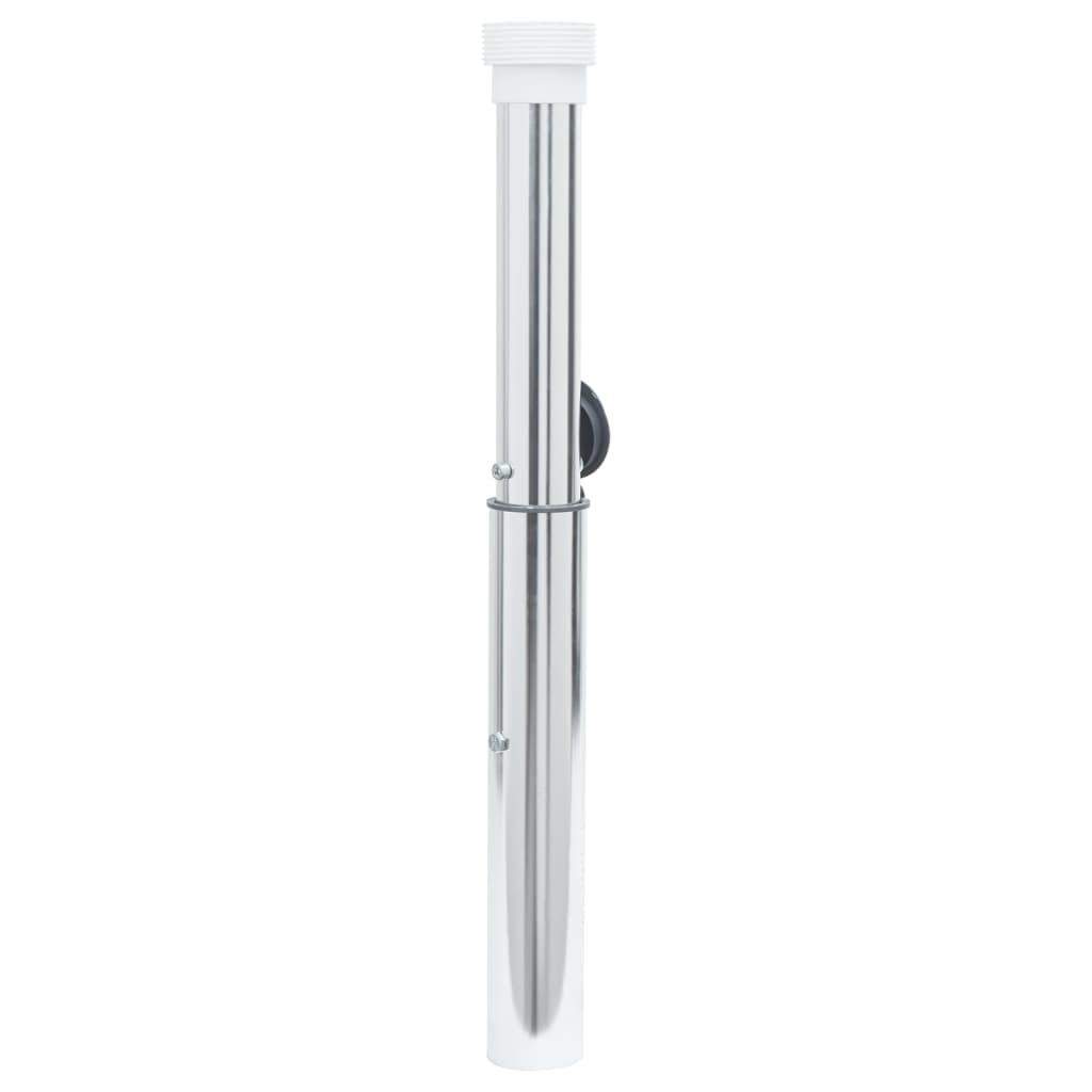 In-Ground Parasol Base for 1.6-2 Pole Silver Aluminum