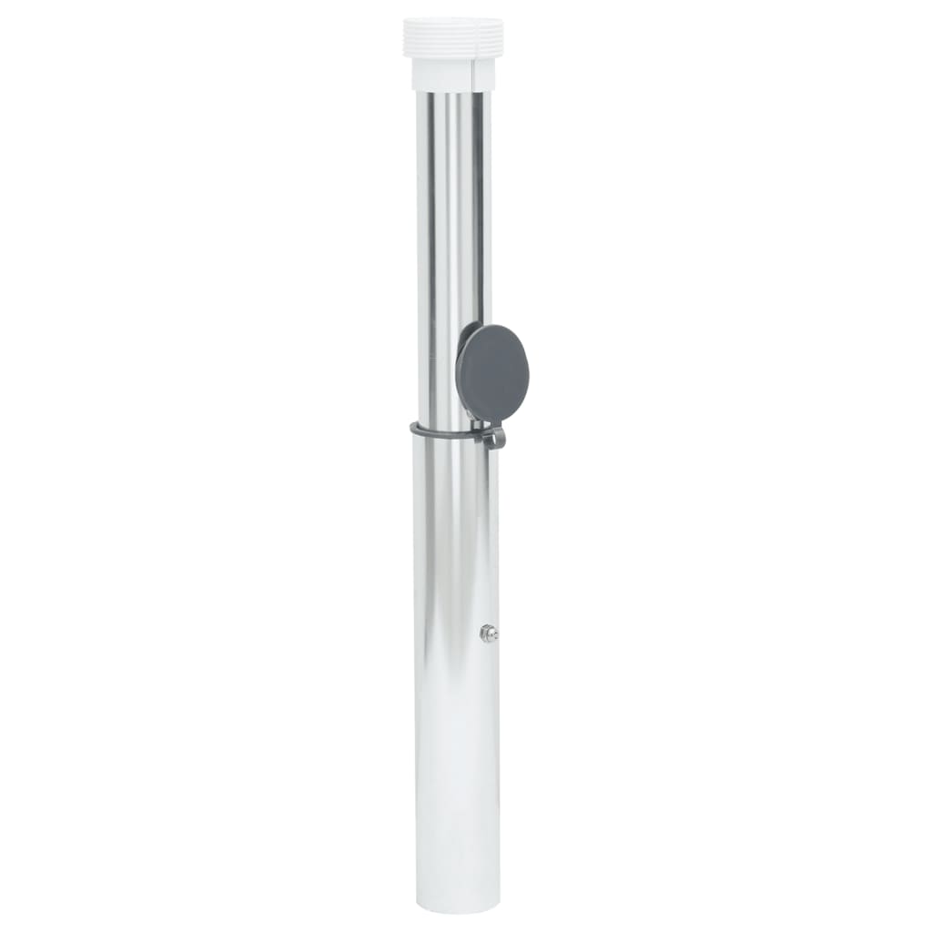In-Ground Parasol Base for 1.6-2 Pole Silver Aluminum
