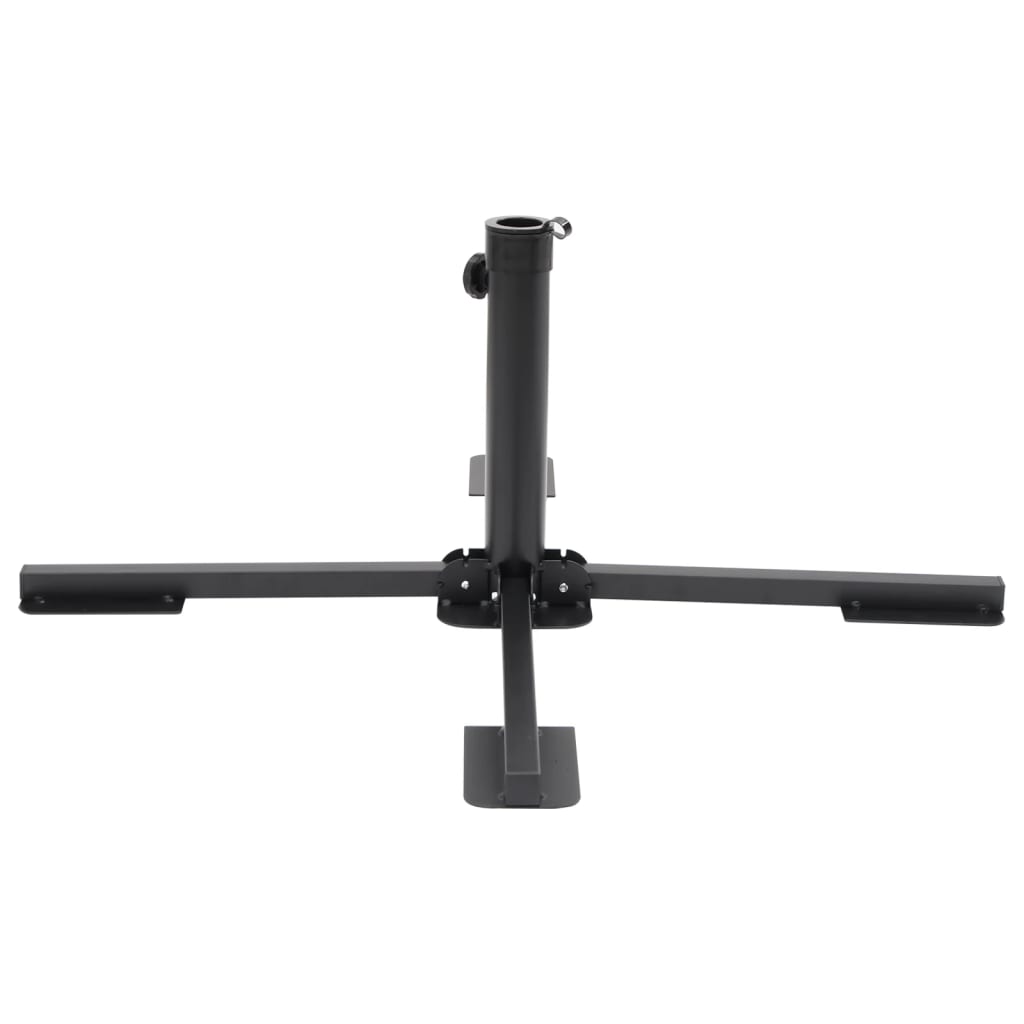 Parasol Base Foldable for ??1.5/1.9 Pole Glossy Black Steel