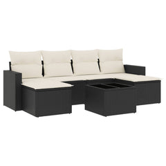 Garden Sofa Set Black, Cream White