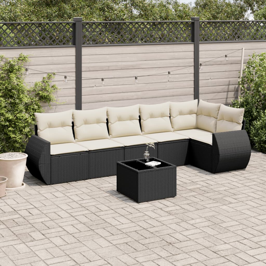 Garden Sofa Set Black