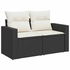 Garden Sofa Set Black, Cream White
