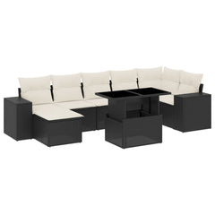 Garden Sofa Set Black PE rattan Large Modular Garden Sofa Set