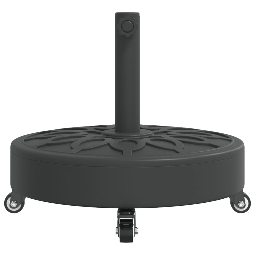 Parasol Base with Wheels for ??1.5/1.9 Poles 59.5 lb Round