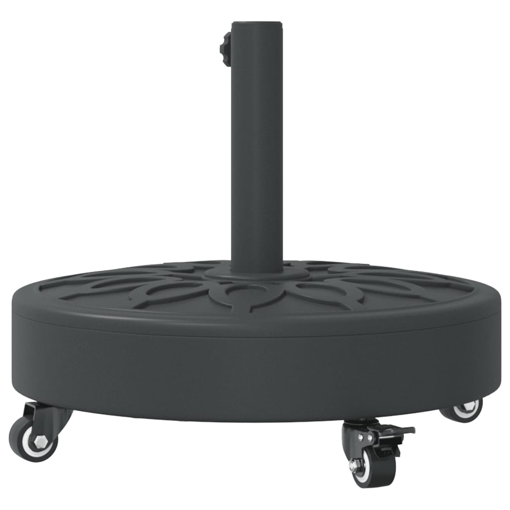 Parasol Base with Wheels for ??1.5/1.9 Poles 59.5 lb Round