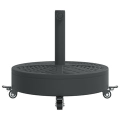 Parasol Base with Wheels for ??1.5/1.9 Poles 59.5 lb Round