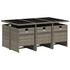 Patio Dining Set Set of 6 Grey