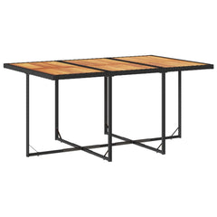 Patio Dining Set Set of 6 Black, Cream white, Brown