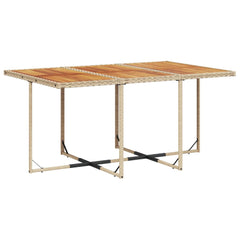 Garden Dining Set Beige and brown