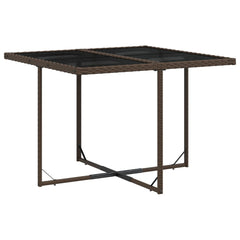 Garden Dining Set Brown, Black, Cream White