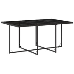 Garden Dining Set Black, Cream White