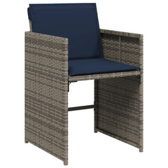 Garden Dining Set Grey and Brown
