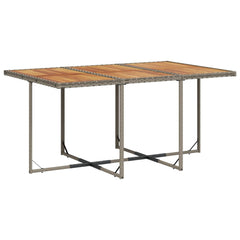 Garden Dining Set Grey and Brown