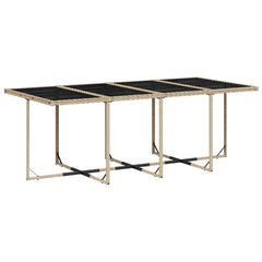 Patio Dining Set Set of 12 Beige