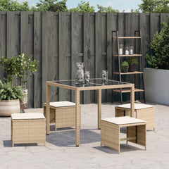 Patio Stool Beige, Cream White