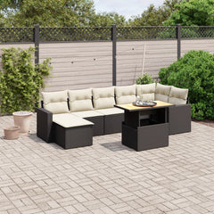 Garden Sofa Set Black, Cream White