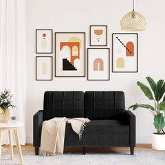 2-Seater Sofa Black 47.2  Velvet
