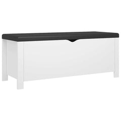 Storage Box White Engineered wood, Faux leather