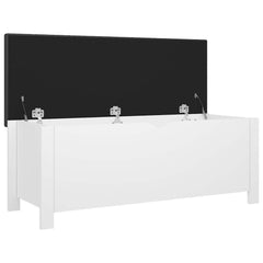 Storage Box White Engineered wood, Faux leather