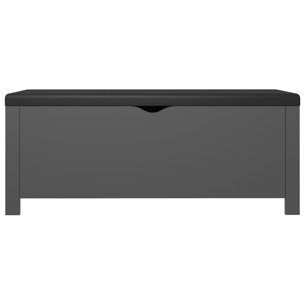 Storage Box Grey Engineered wood, faux leather Large Storage Box – Bostome