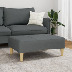 Footstool Dark gray Polyester, plywood, plastic, foam