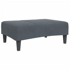 Footstool Dark Grey Velvet (100% polyester), plywood, foam, plastic