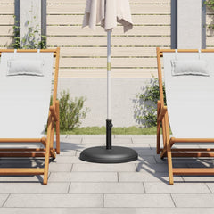 Parasol Base Black Plastic and concrete base, iron tube Universal