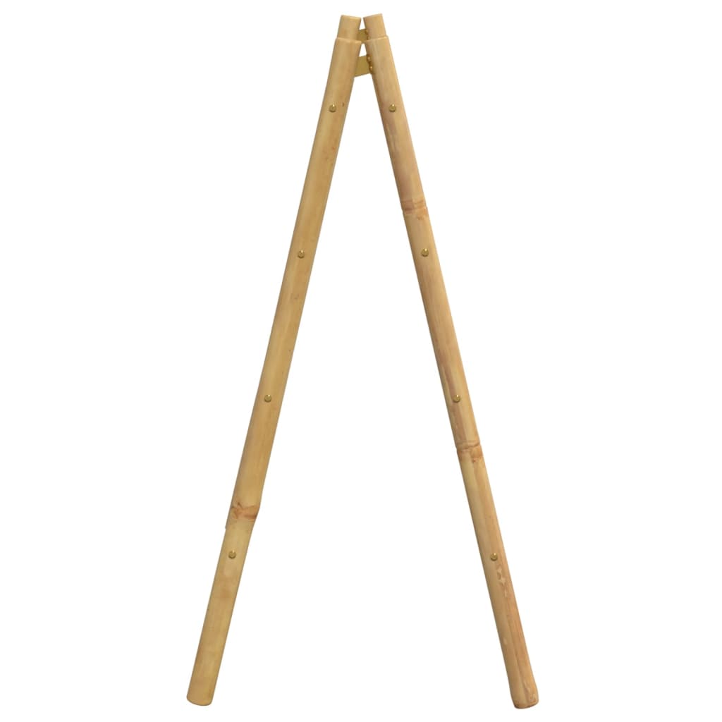 Double bamboo towel ladder with four rungs, measuring 35.4x19.7x39.4 inches.