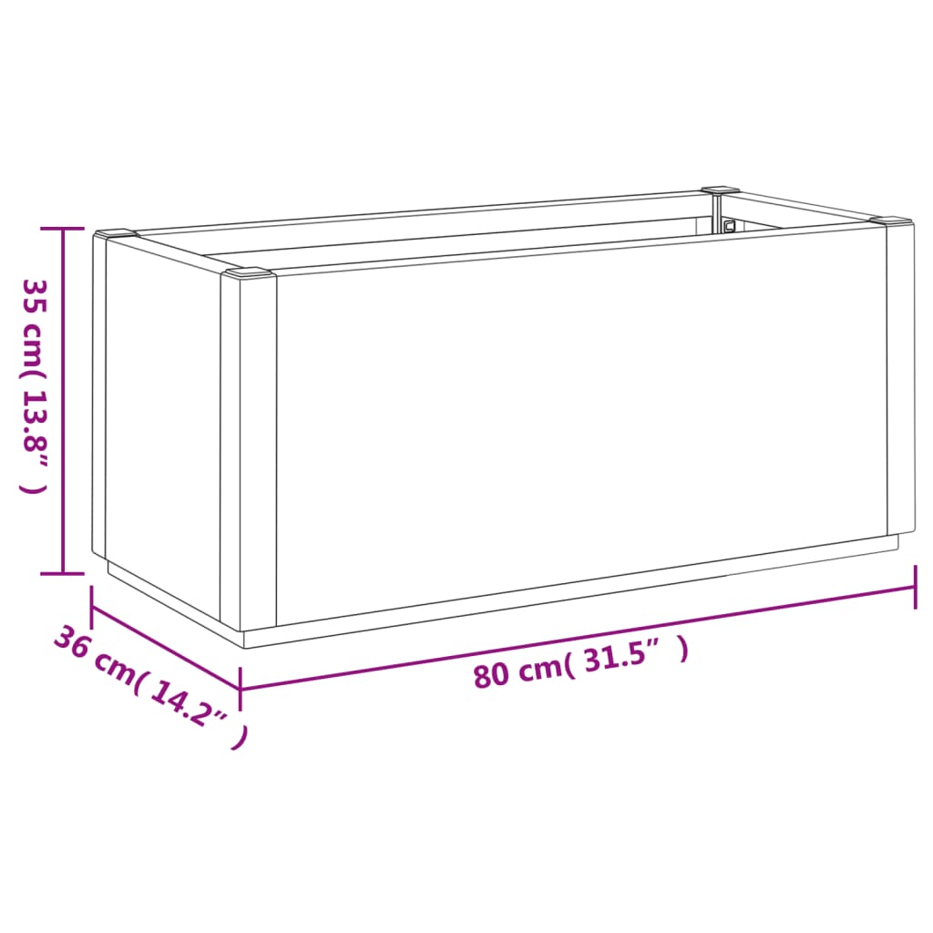 Garden Planter Light Brown 31.5x14.2x13.8 PP