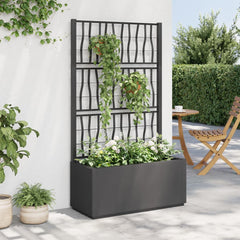Garden Planter Dark Grey Polypropylene Medium Decorative Inlays