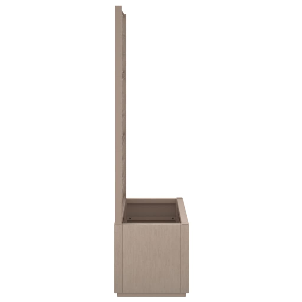 Garden Planter with Trellis Light Brown 31.5x14.2x55.1 PP