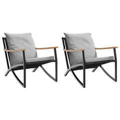 Garden Chair Black, Light Gray
