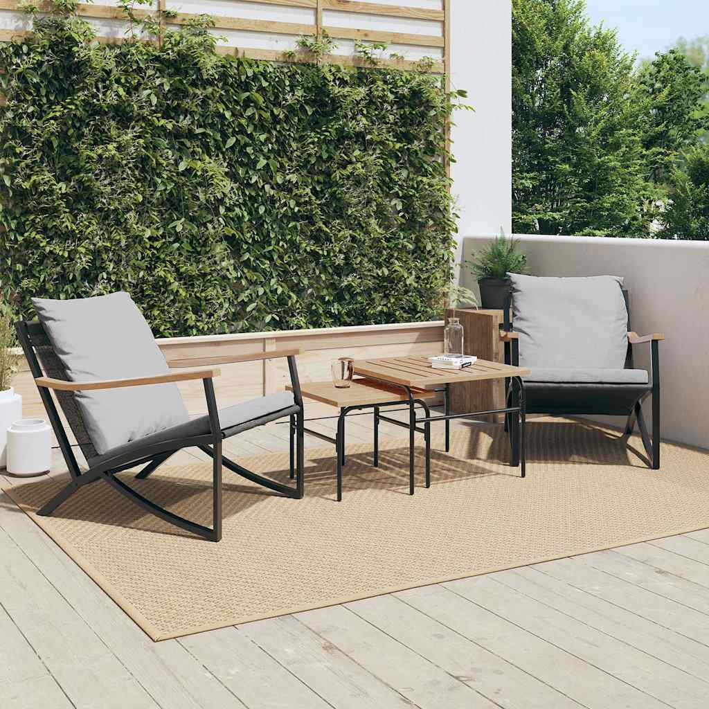 Garden Chair Black, Light Gray