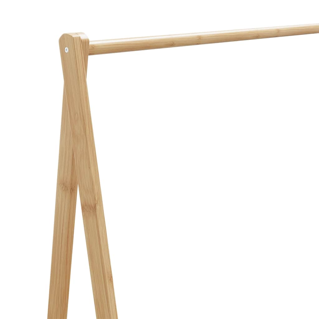 Clothes Rack with Shelves and Wheels 41.7x13.4x41.9 Bamboo