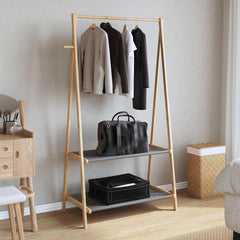 Clothes Rack Natural bamboo Bamboo Medium Foldable Clothes Rack